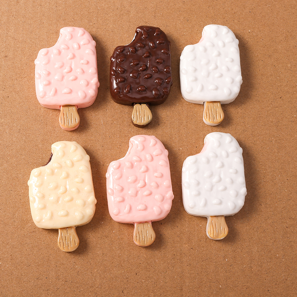 Hair Care Lotion - 4pcs Simulation Food Ice Cream Charms