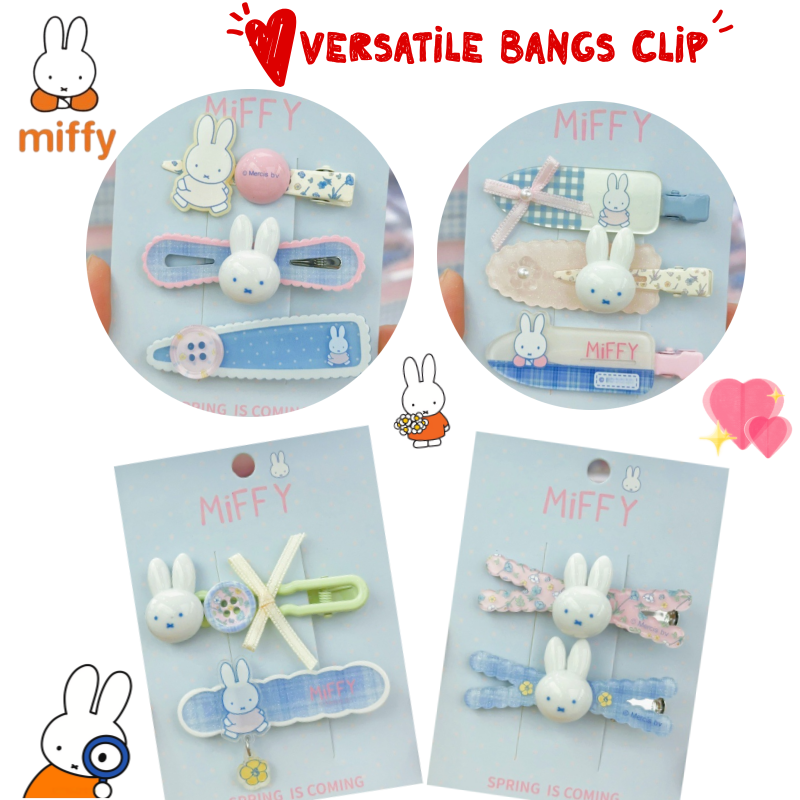 Clip In Hair Piece - New Miffy rabbit bangs clip simple