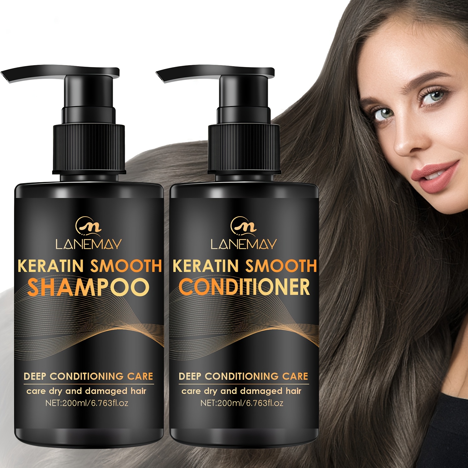 Hair Care Keratin Shampoo - 2pcs Keratin Smooth Shampoo and Conditioner