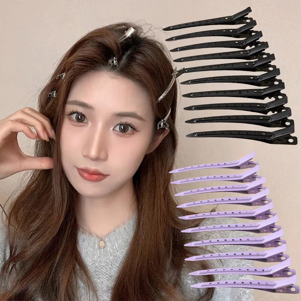 Hair Care Barber - Metal Duckbill Clip Curly Hairpin Barrettes