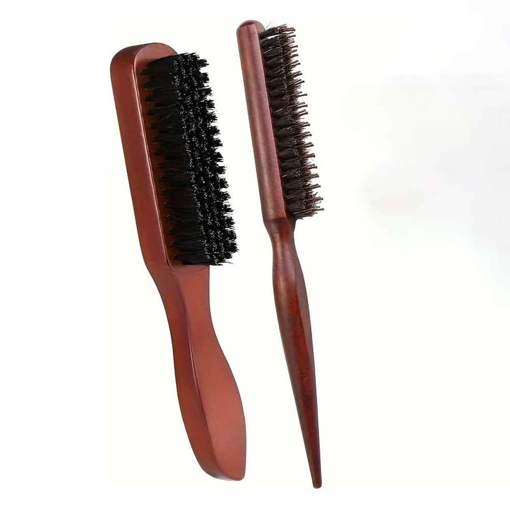 2 Piece Wooden Hair Brush Set  - Hair Care Daily Routine บทวิจารณ์และราคา