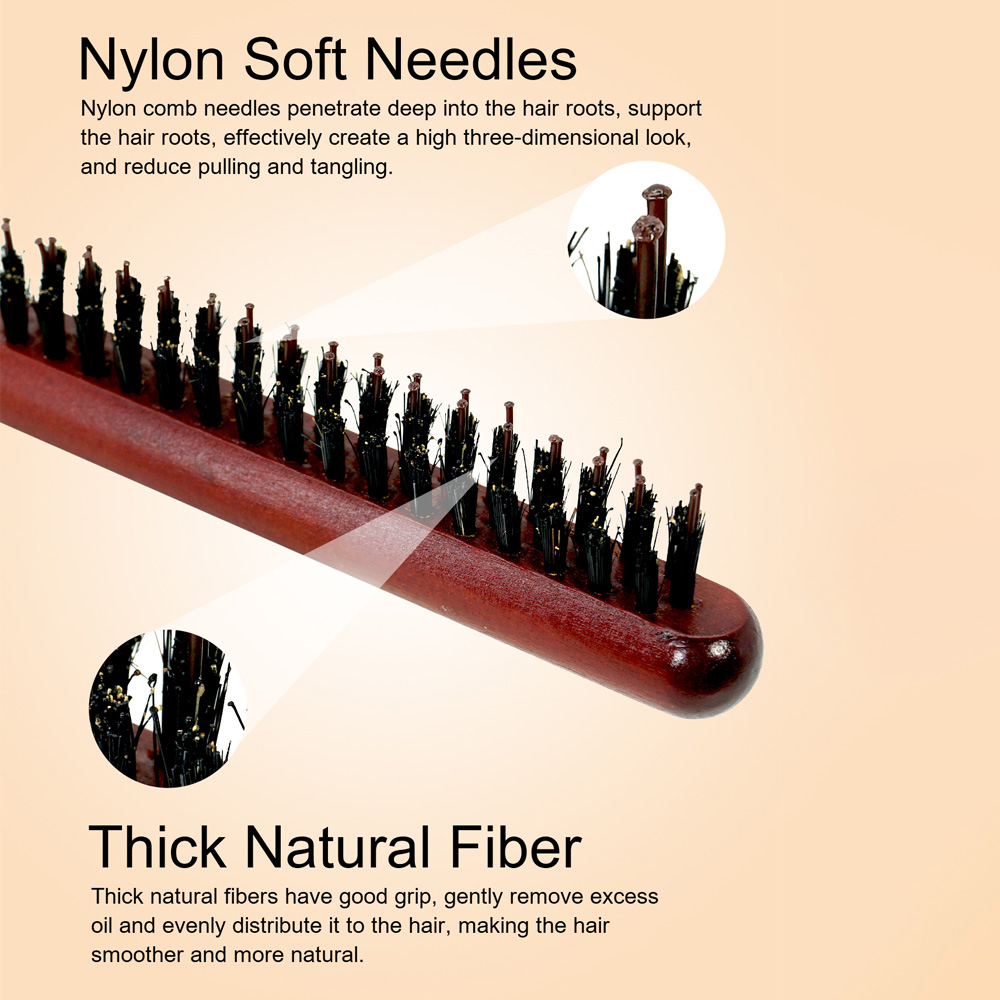 2 Piece Wooden Hair Brush Set  - Hair Care Daily Routine บทวิจารณ์และราคา
