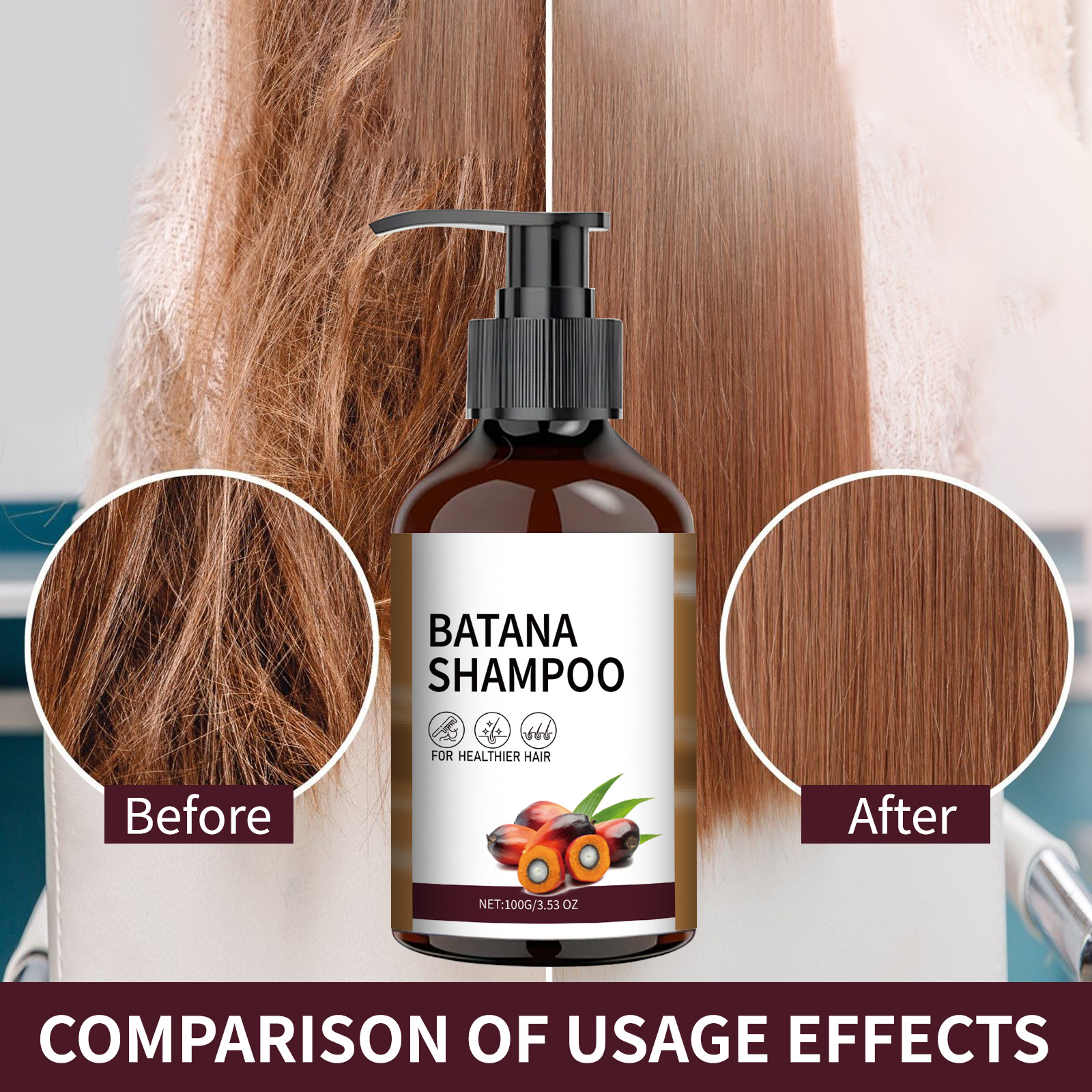 100ML Batana Oil Shampoo Deep  - Hair Care Keratin Shampoo บทวิจารณ์และราคา