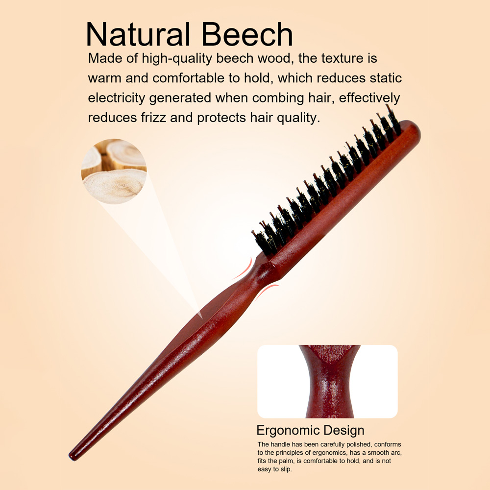 2 Piece Wooden Hair Brush Set  - Hair Care Daily Routine บทวิจารณ์และราคา