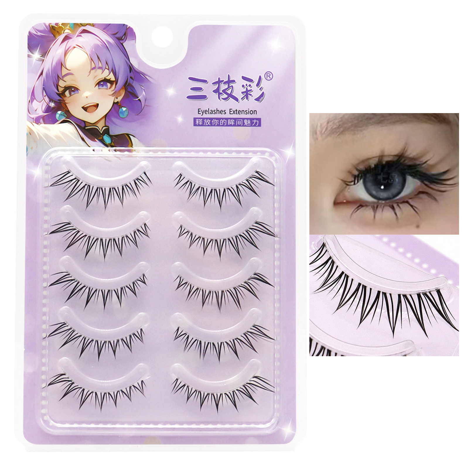5pair Foxes False Eyelashes Fu - Hair Care Korea บทวิจารณ์และราคา