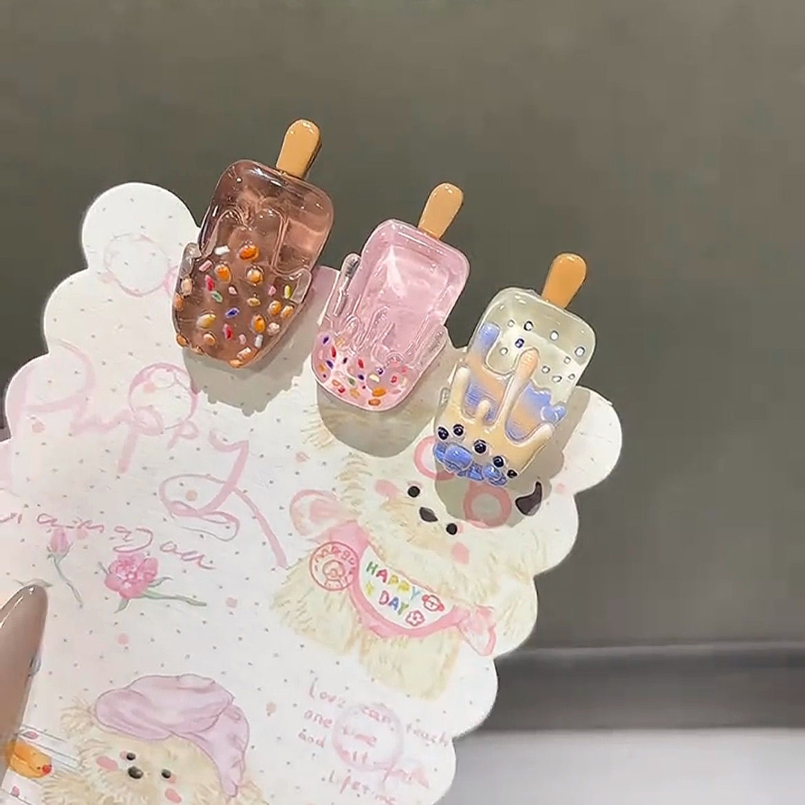5PCS Mini Ice Cream Hair Clips - Hair Care Lotion บทวิจารณ์และราคา