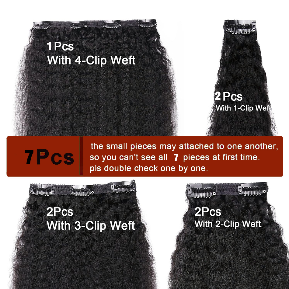Kinky Straight Clip In Hair Ex - Clip In Hair Piece บทวิจารณ์และราคา