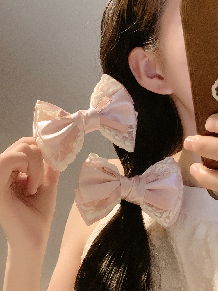 Cream Peach~Pink Bow Lace Hair - Hair Care Lotion บทวิจารณ์และราคา