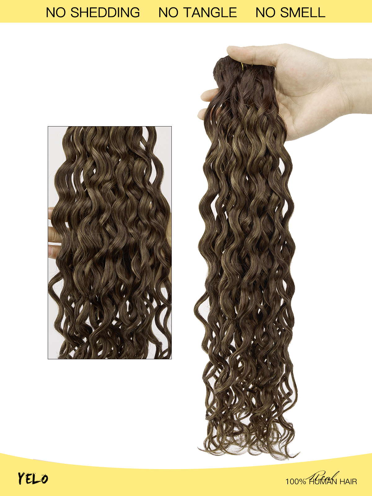 Yelo Curly Clip in Hair Extens - Clip In Hair Piece บทวิจารณ์และราคา