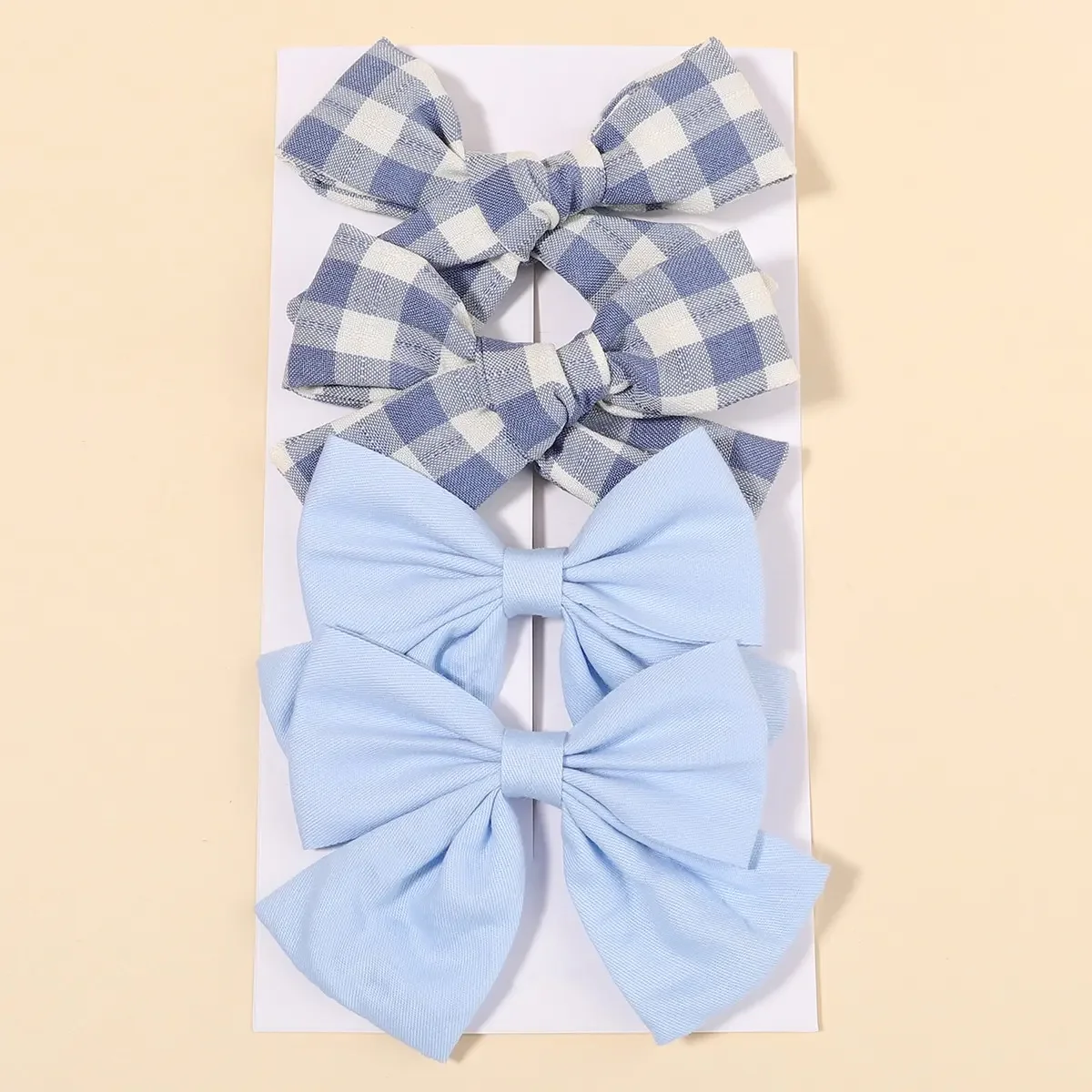 4Pcs/Set Cute Plaid Bow Hair C - Hair Care For Baby บทวิจารณ์และราคา