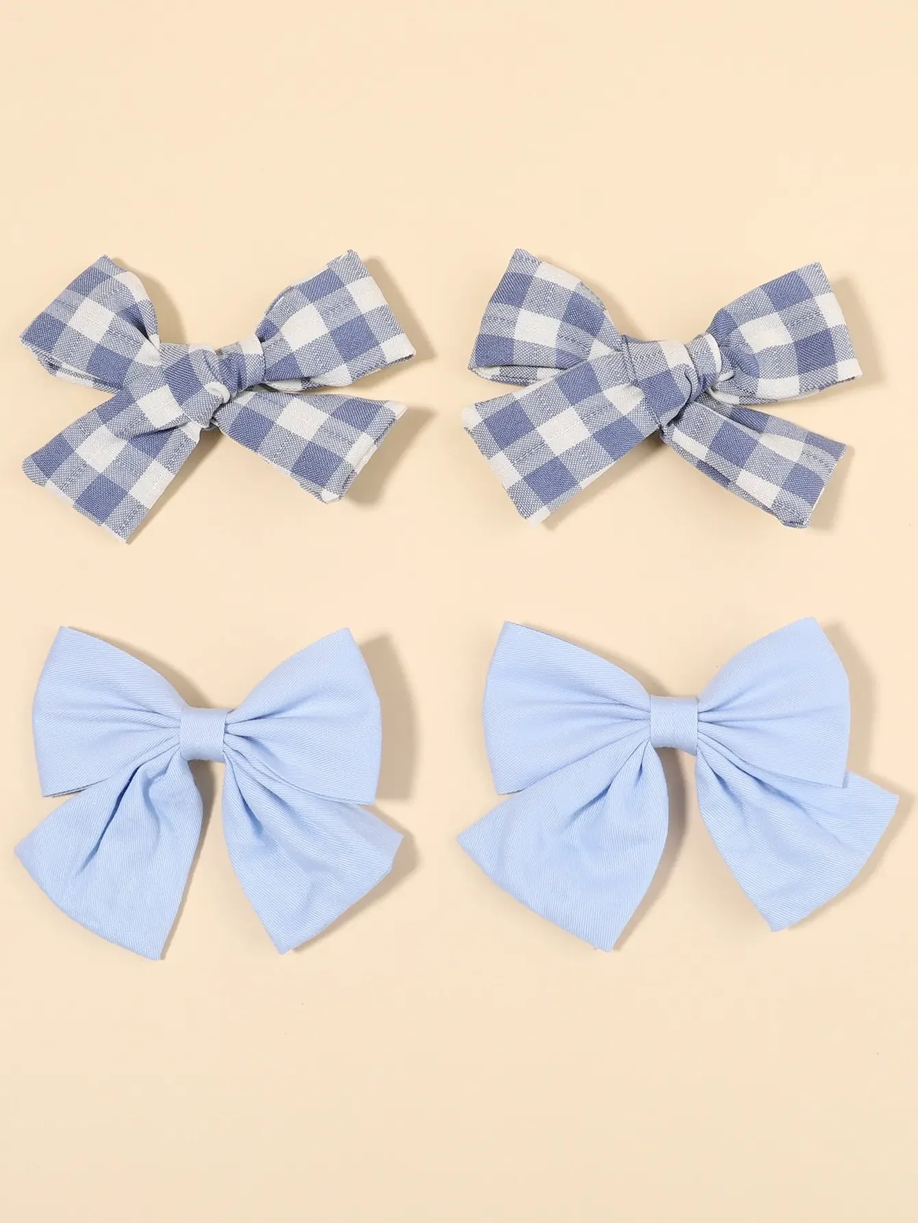 4Pcs/Set Cute Plaid Bow Hair C - Hair Care For Baby บทวิจารณ์และราคา