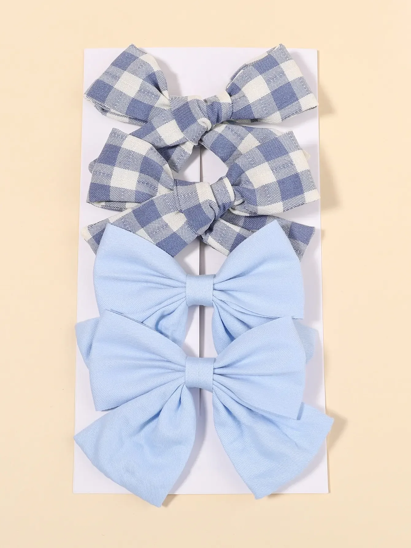 4Pcs/Set Cute Plaid Bow Hair C - Hair Care For Baby บทวิจารณ์และราคา