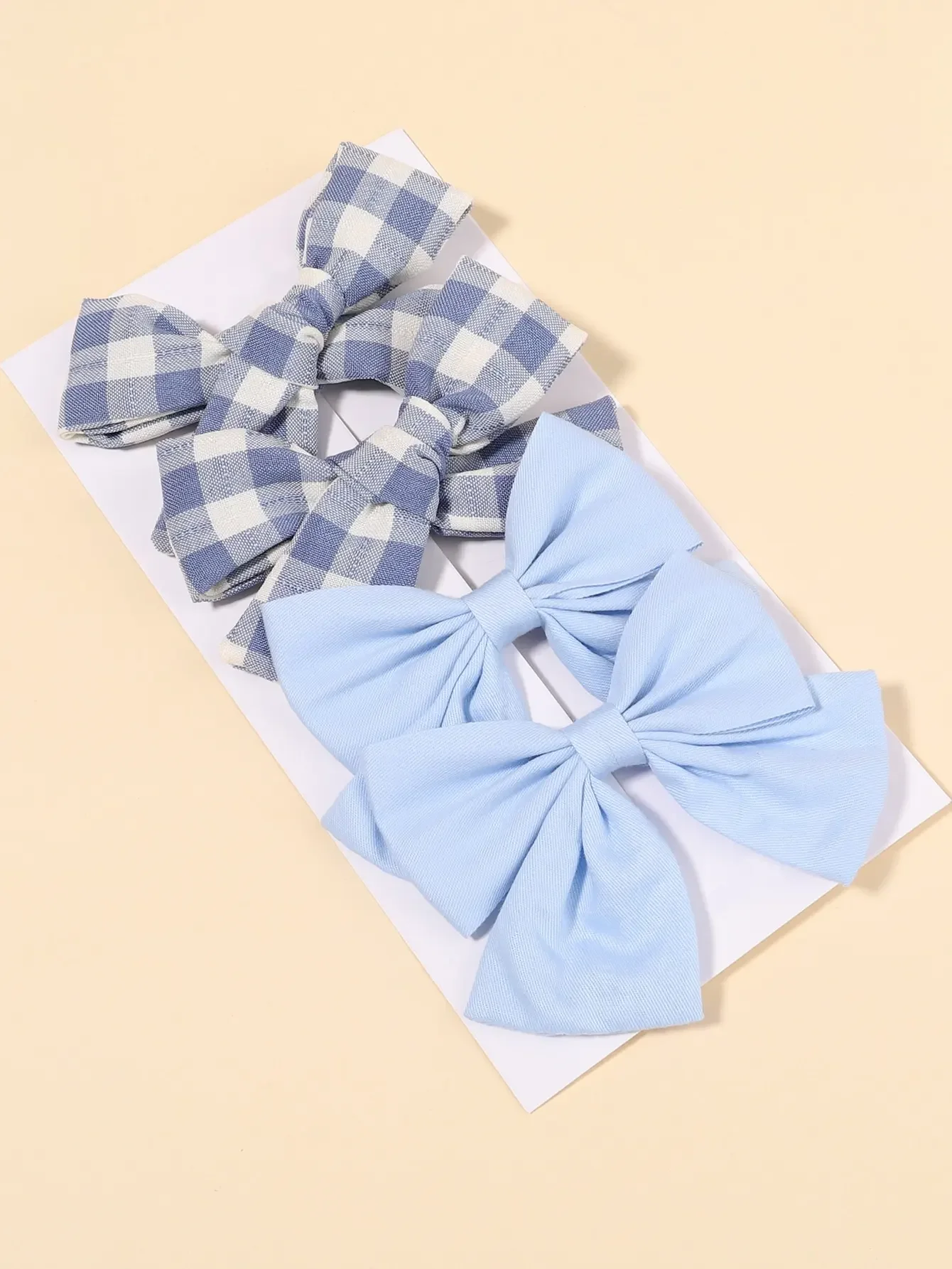 4Pcs/Set Cute Plaid Bow Hair C - Hair Care For Baby บทวิจารณ์และราคา