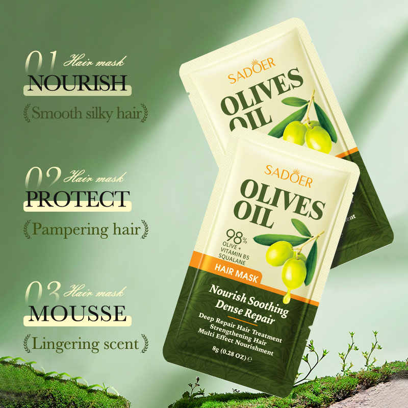 1/2Bags Olive Oil Hair Mask Co - Hair Care Olive Oil บทวิจารณ์และราคา