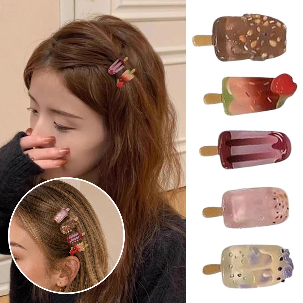 10Pcs Ice Cream Hair Clips Set - Hair Care Lotion บทวิจารณ์และราคา