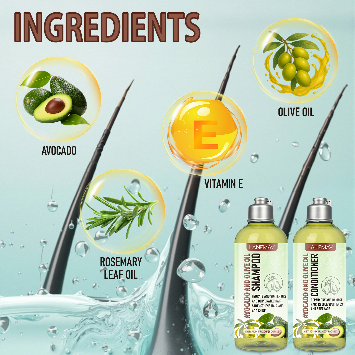 Avocado and Olive Oil Shampoo  - Hair Care Olive Oil บทวิจารณ์และราคา