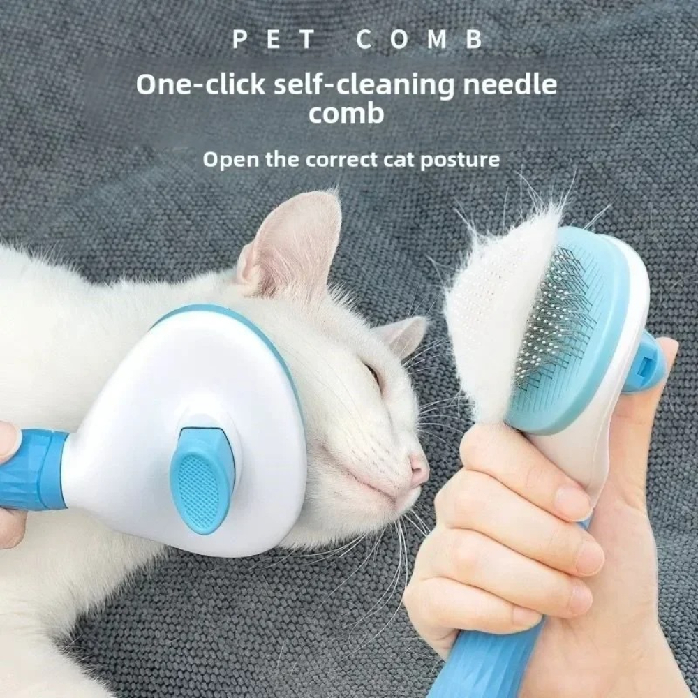 Pet Grooming Brush Self Cleani - Hair Care Is Self Care บทวิจารณ์และราคา