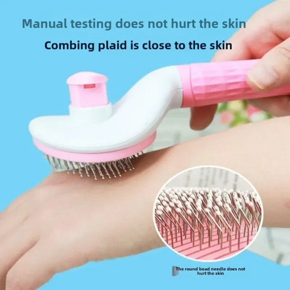 Pet Grooming Brush Self Cleani - Hair Care Is Self Care บทวิจารณ์และราคา