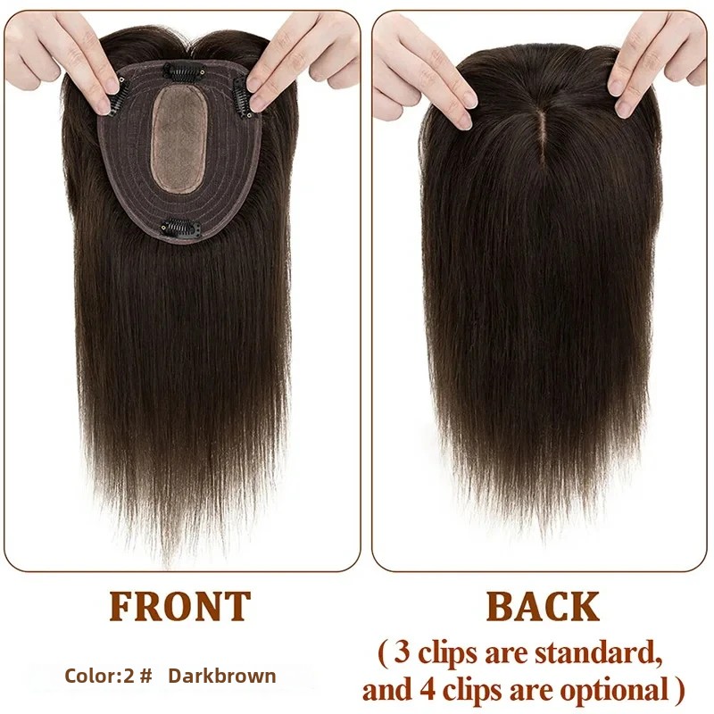 Straight Silk Top Base Topper  - Clip In Hair Piece บทวิจารณ์และราคา