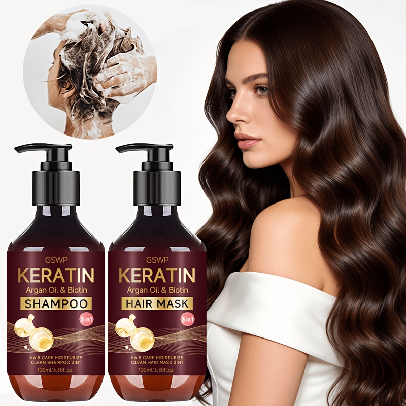 GSWP 3 in1 Keratin Argan Oil & - Hair Care Keratin Shampoo บทวิจารณ์และราคา
