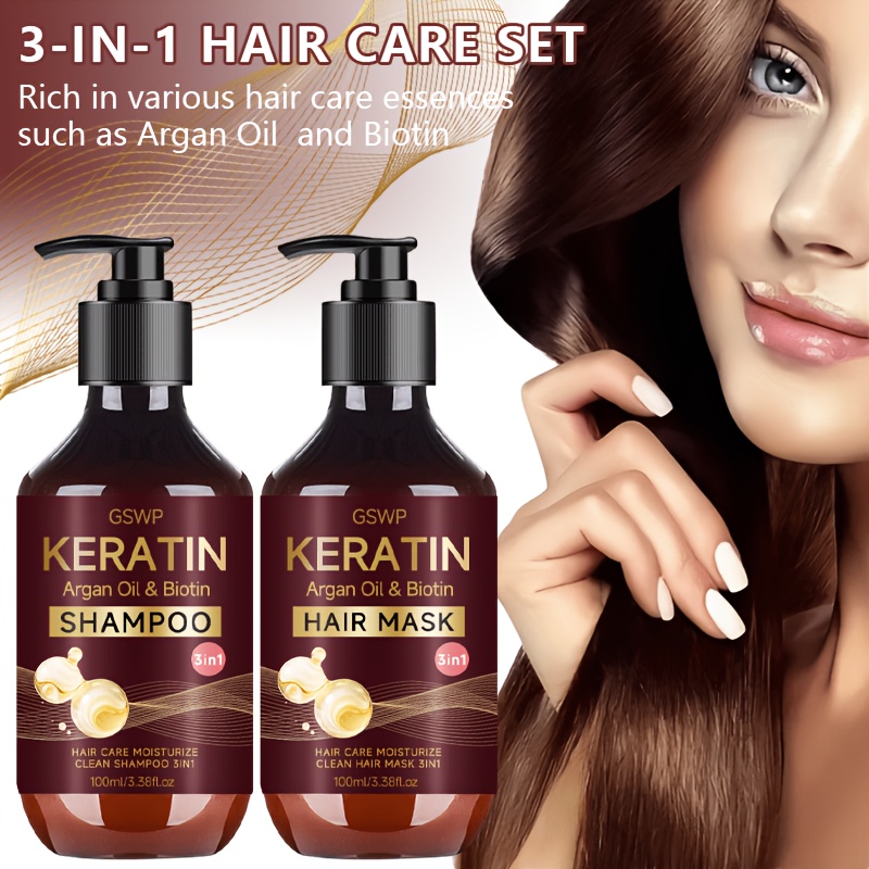 GSWP 3 in1 Keratin Argan Oil & - Hair Care Keratin Shampoo บทวิจารณ์และราคา