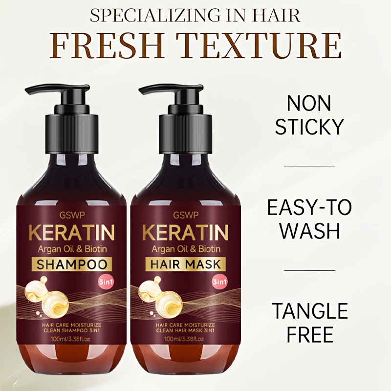GSWP 3 in1 Keratin Argan Oil & - Hair Care Keratin Shampoo บทวิจารณ์และราคา