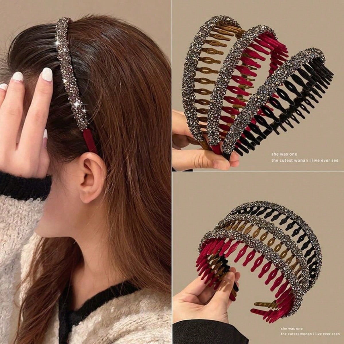 Velvet Non-Slip Headband - Sec - Hair Care Is Self Care บทวิจารณ์และราคา