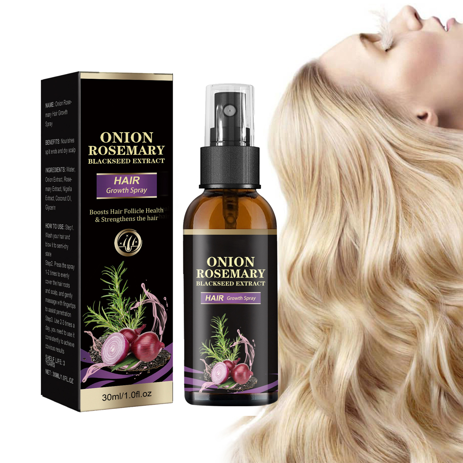 30ml Hair Growth Spray Onion R - Hair Care Essence บทวิจารณ์และราคา