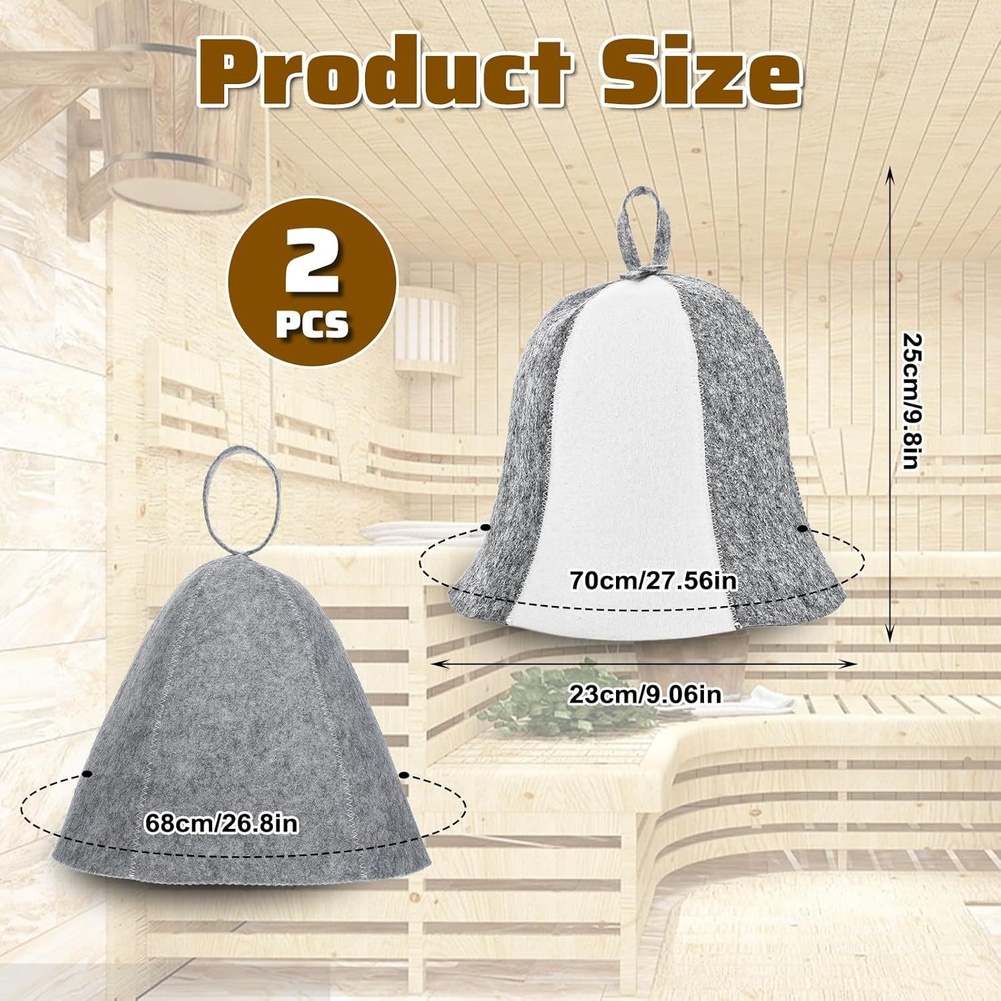 Home Sauna Gray Sauna Hat Saun - Hair Care Daily Routine บทวิจารณ์และราคา