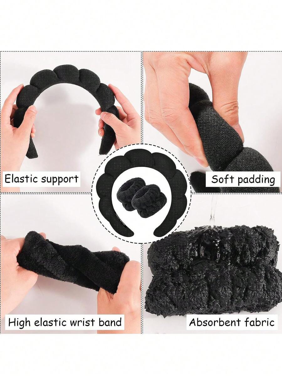 3pcs1set  Sponge Headband Wris - Hair Care Is Self Care บทวิจารณ์และราคา