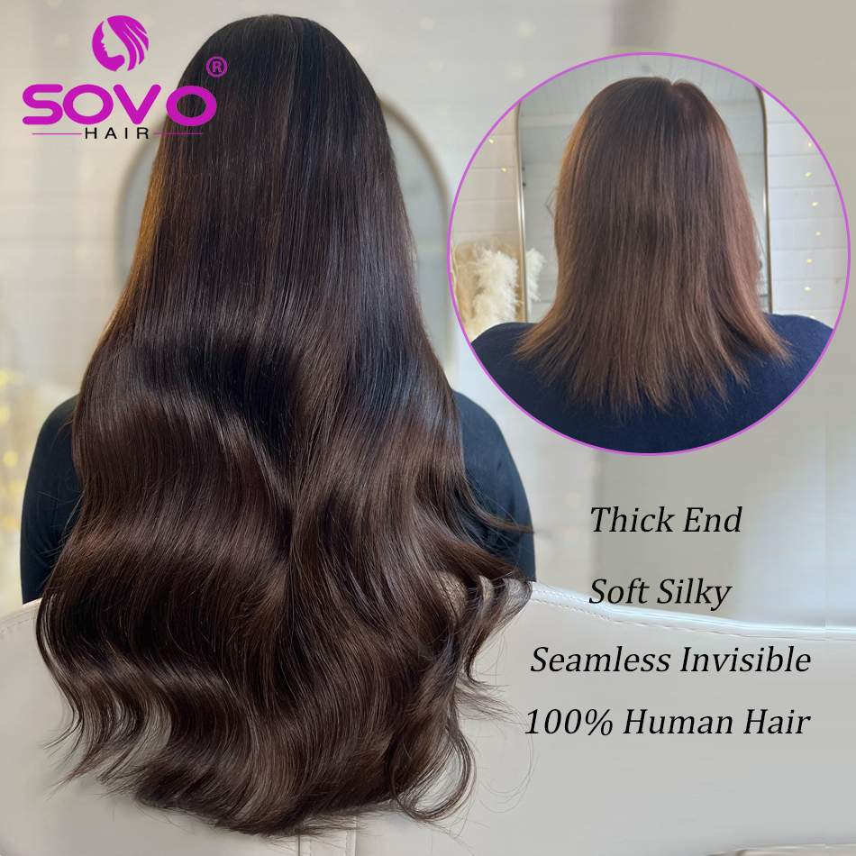 Clip In Hair Extension 100% Re - Clip In Hair Piece บทวิจารณ์และราคา