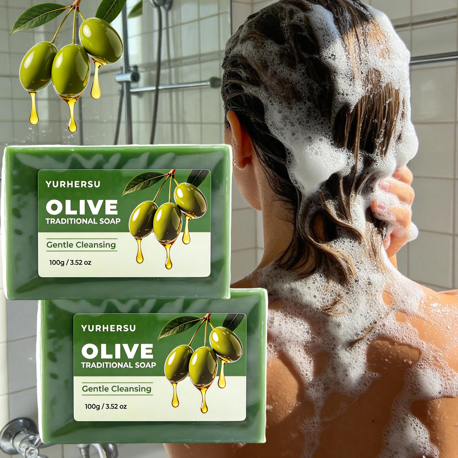 Handmade Olive Oil Soap Nouris - Hair Care Olive Oil บทวิจารณ์และราคา