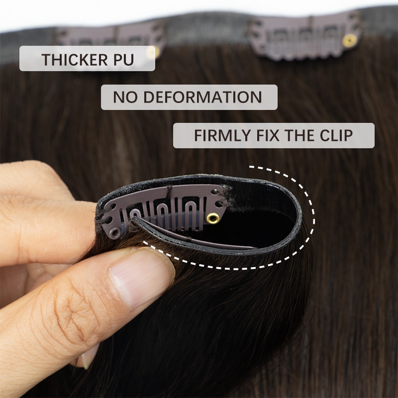 Invisible Thick PU Clip In Hum - Clip In Hair Piece บทวิจารณ์และราคา
