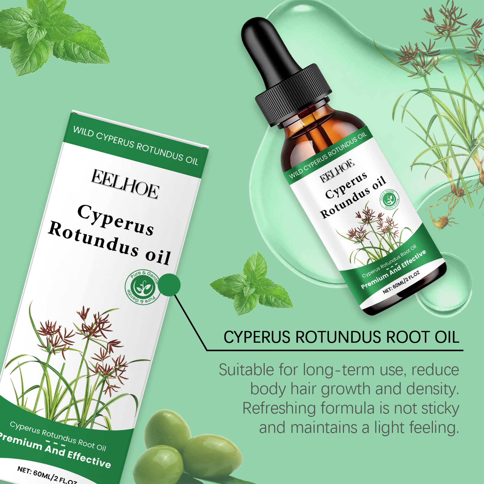 TITOK HOT 60ml Cyperus Rotundu - Hair Care Olive Oil บทวิจารณ์และราคา